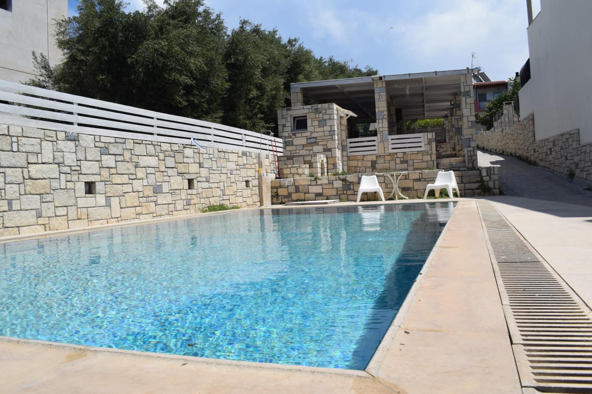 Aquarock Villa With Private Pool Prassas Екстер'єр фото